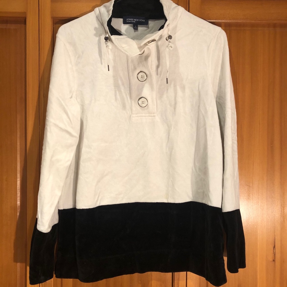 Jones New York high buttoned neck sweater